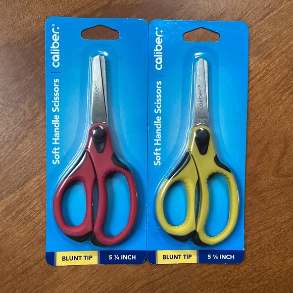 Caliber Scissors Set Soft Handle Blunt Tip 5 1/4 inch New - Picture 1 of 6